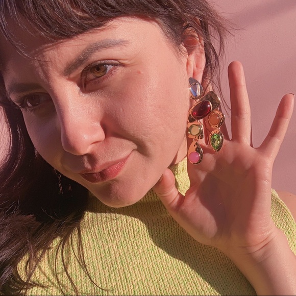 Abstract Jewel Earrings - Picture 4 of 4